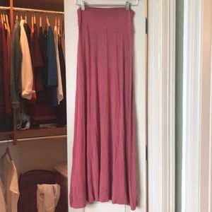 Pale Red Maxi Skirt Bobeau